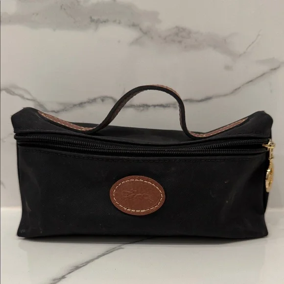 Longchamp Le Pliage Black Nylon Cosmetics Case - Picture 1 of 6